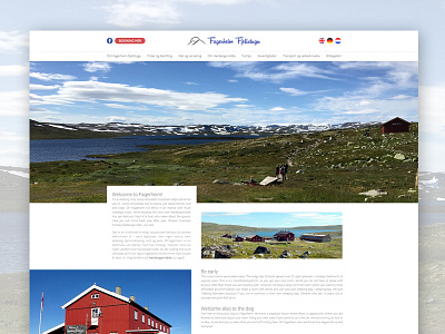 Home page for Fagerheim-Fjellstugu design ui ux web website