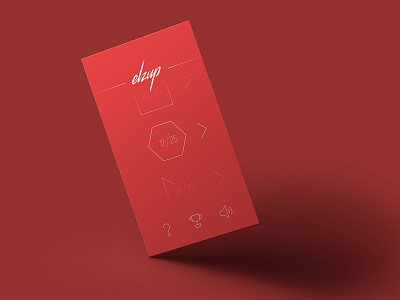 Elzup - my first game for iOS app clean design flat game ios iphone minimal mobile ui ux web