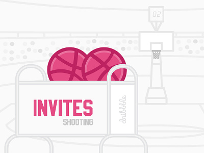 2 Dribbble Invites designers dribbble free giveaway illustration invitation invite invites players playground shot vector