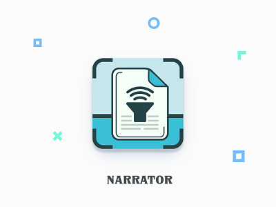 Narrator App Icon 2d app branding design graphic icon speaker ui vector voice