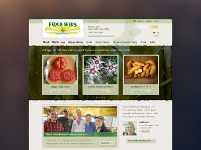 Fedco Seeds Homepage Concept branding homepage web design website