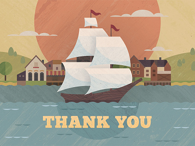 Thank You Card Illustration