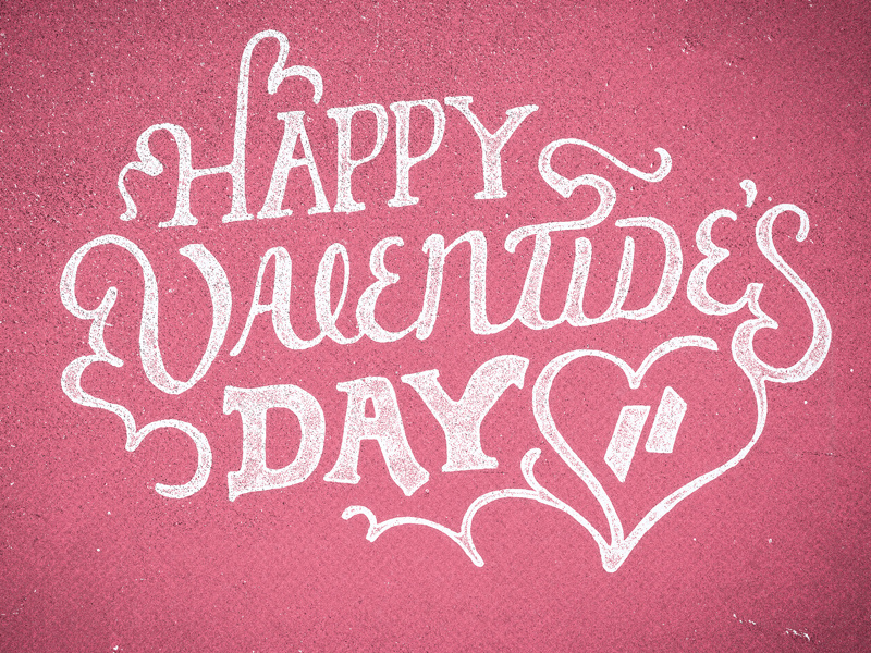 Valentide's Day lettering type hand lettering texture valentines