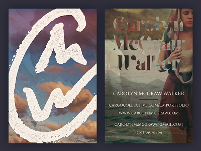 Business Card for Carolyn McGraw Walker business card graphic design print type