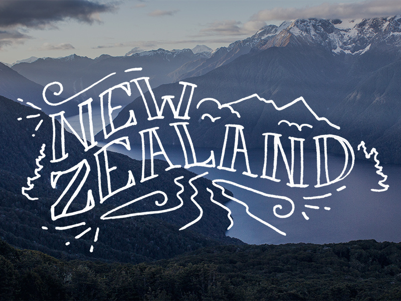 New Zealand photography hand-lettering lettering type