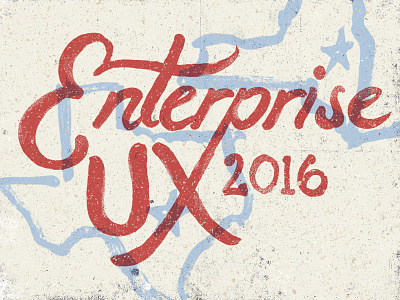 Enterprise UX color hand lettering texture