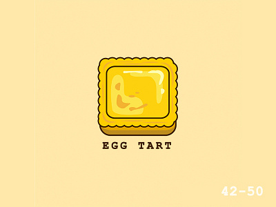 50 Days Of Vector Challenge [ 42/50 Food Series ] 100daysofvector cartoon cute design eggtart flat food foodart icon illustration illustrator logo vector