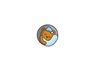 Sweet Dream animal bear cartoon cute design icon illustration logo vector