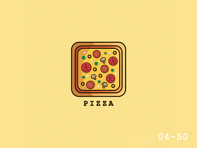 50 Days Of Vector Challenge [ 4/50 Food Series ] 100daysofillustration 100daysofvector cartoon cute design food icon illustration illustrator logo pizza vector
