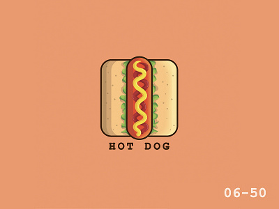 50 Days Of Vector Challenge [ 6/50 Food Series ] 100daysofillustration 100daysofvector cartoon cute design food hotdog icon illustration illustration art illustrator logo vector