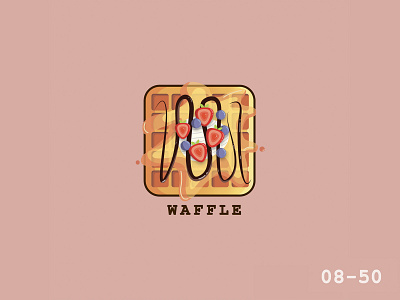 50 Days Of Vector Challenge [ 8/50 Food Series ] 100daysofillustration 100daysofvector cartoon cute design food icon illustator illustration logo vector waffle