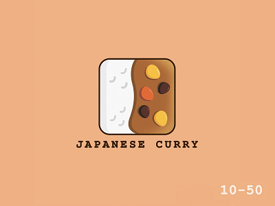 50 Days Of Vector Challenge [ 10/50 Food Series ] 100daysofillustration 100daysofvector cartoon cute design food icon illustration illustrations illustrator japanesecurry logo vector