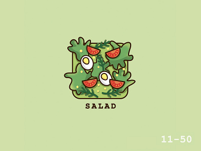 50 Days Of Vector Challenge [ 11/50 Food Series ] 100daysofillustration 100daysofvector cartoon cute design food icon illustration illustrations illustrator logo malaysia salad vector