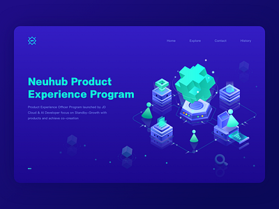 Neuhub product experience program design illustration ui web