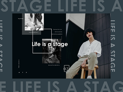 Fluttuo website design - life is a stage