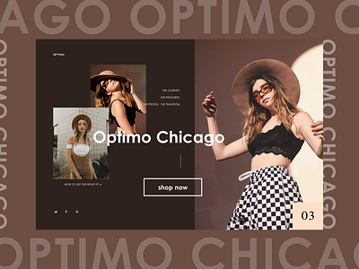 Optimo Chicago art branding design flat type typography ui ux web website