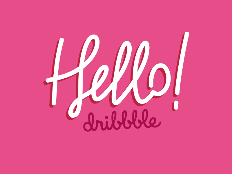 Hello Dribbble! ball bounce devil evil icons jump laugh typo welcome welcome shot