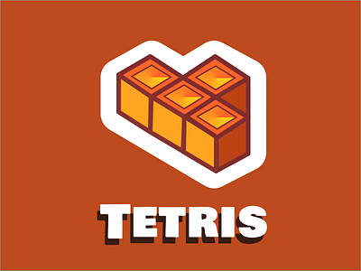 Tetris design icon illustration logo sticker