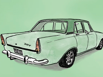 A Kiwi Classic car classic car illustration new zealand wine winery zephyr