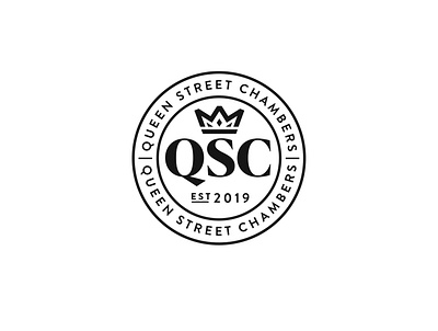 Queen Street Chambers brand branding crown identity identitydesig lawyer legal logo seal