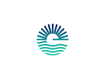 Explore branding icon logo ocean sunrise sunset symbol