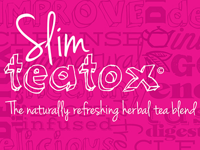 Slim Teatox handwriting font modern natural tea urban