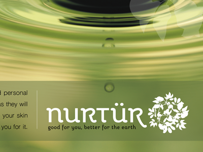 Nurtür Logo 2 Advert cosmetics leaf leaves nature