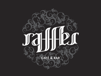 Raffles Cafe - Ambigram