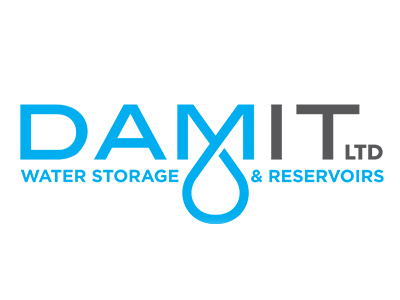 Damit branding dam drip droplet h20 logo water