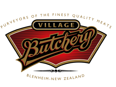 Village Butchery butcher classic enclosure script traditional typography