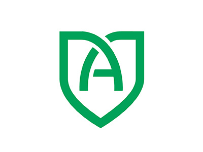 'A' Shield branding icon logo monogram shield symbol