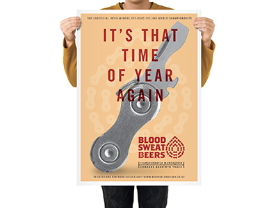 Blood Sweat Beers1 beer bike mtb multi tool poster race
