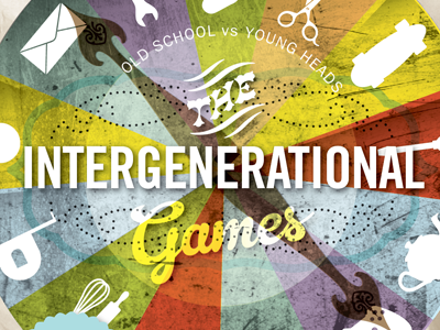 Intergenerational Games icons retro spinner wheel of fortune