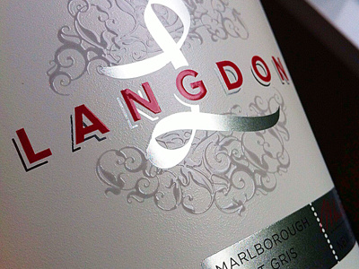 Langdon wine label foil label wine