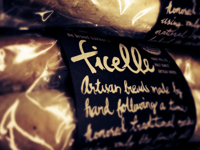 Ficelle bread hand lettering packaging script typography