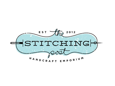 Stitchingpost continuous linework needle retro sewing