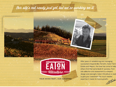 Eatonvitweb distressed retro viticulture web page wine