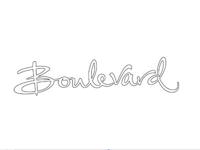 Boulevard handwriting keyline script typography