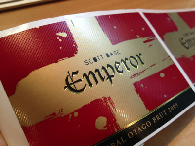 Emperor foil gold highbuild label packaging vintage wine