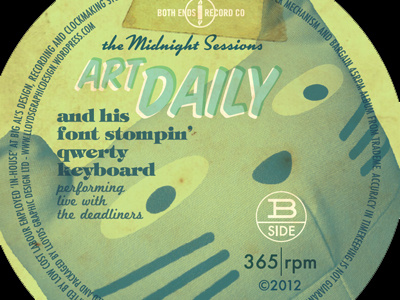 Art Daily Final 45 album music record typography