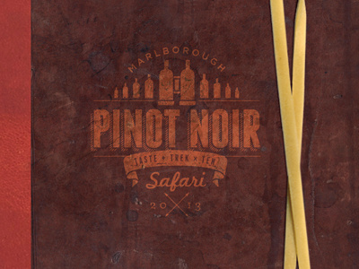 Pinot Safari1 aged distressed leather notebook old vintage wine