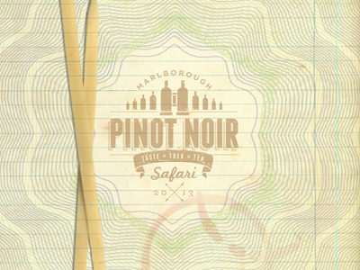 Pinot Safari2 aged distressed notebook old passport vintage wine
