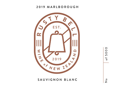 Rusty Bell bell branding branding and identity crest seal wine