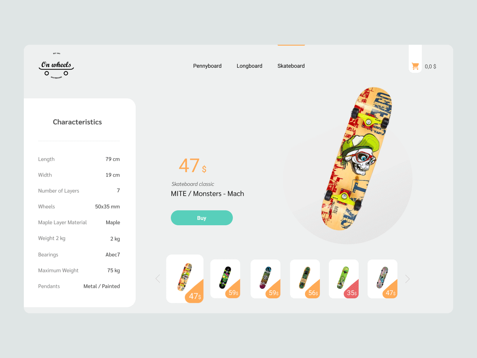 On wheels animations app branding card clean design dribbble hello ecommerce logo minimal motion products shop simple skateboards typography ui ux web website wheels