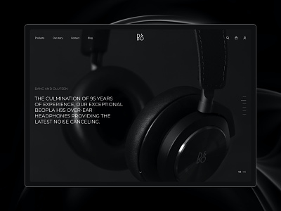 Headphones clean design minimal ui website