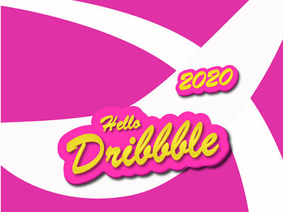 Hello dribbble! art design dribbble hello flat icon illustration typography ux vector web website