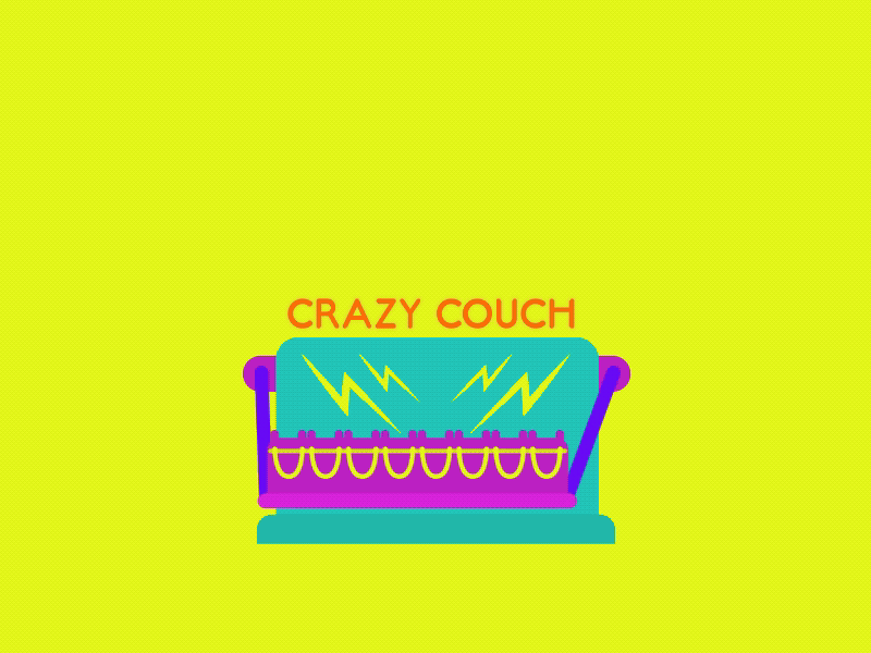 Take a seat in the Crazy Couch after effects animation colors eighties fair funfair graphic design graphic editor loop motion motion graphics portfolio