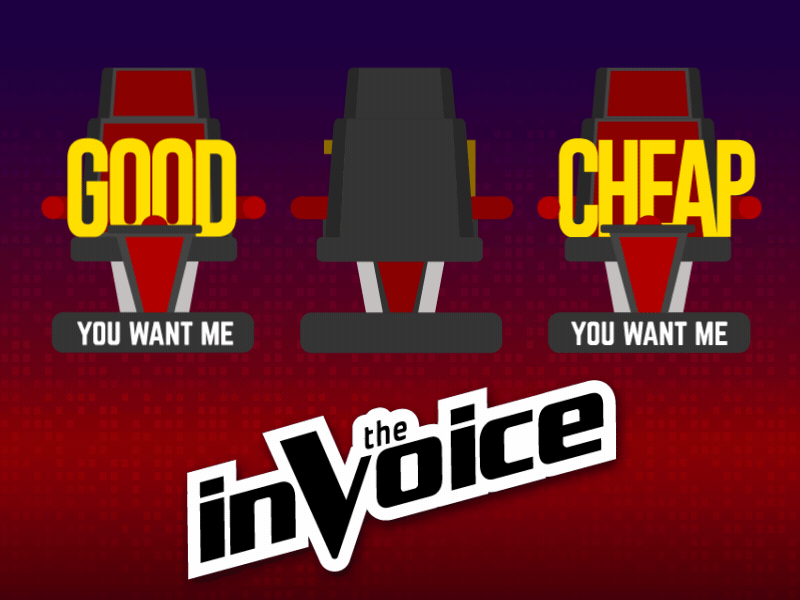 Welcome to The InVoice battles! 2d after effects cheap fast freelance gif good invoice loop television the voice work
