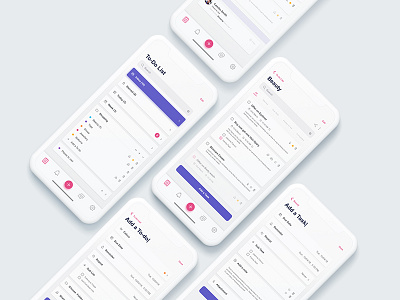 To Do List icons inbox iphone x mobile app mockup task to do list