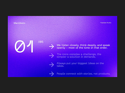 Flawless Studio - Slide - Manifesto animation branding design layout minimal presentation slide ui